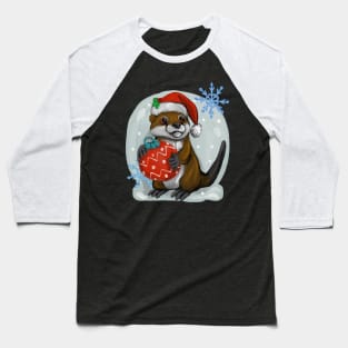 Christmas otter Baseball T-Shirt